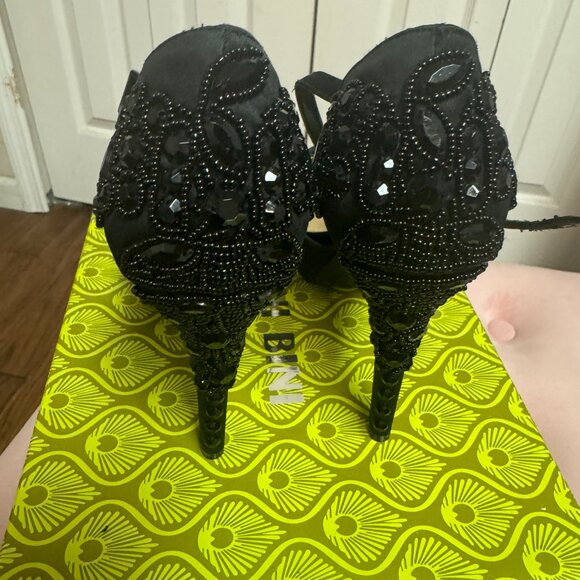 Gianni Bini Black Geneva Heels US 7.5 - Picture 7 of 7